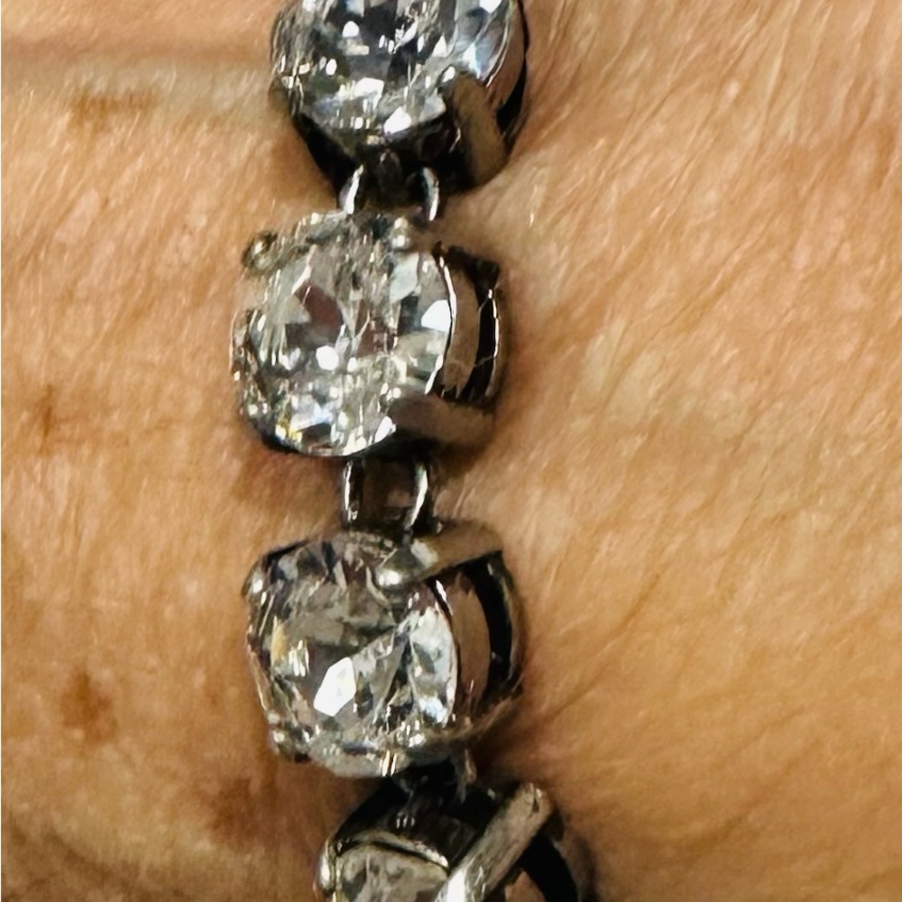 Vintage J. Crew gun metal  crystal bracelet